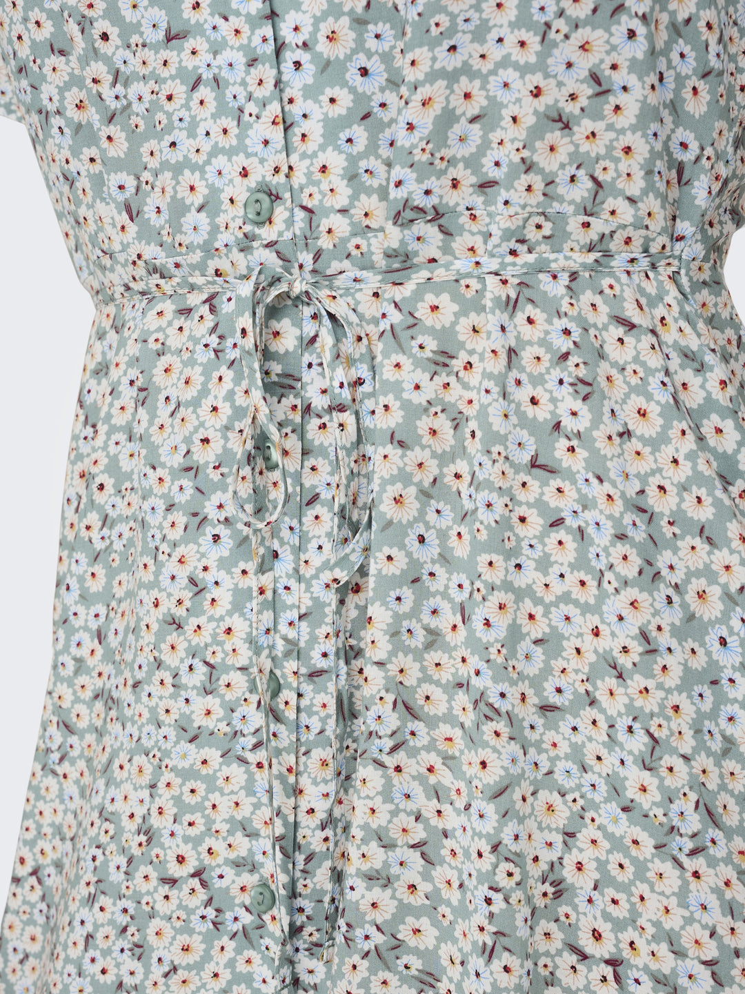ONLEVIDA S/S SHORT DRESS WVN NOOS, Gray Mist/FLOWER 198769004 Bild 4