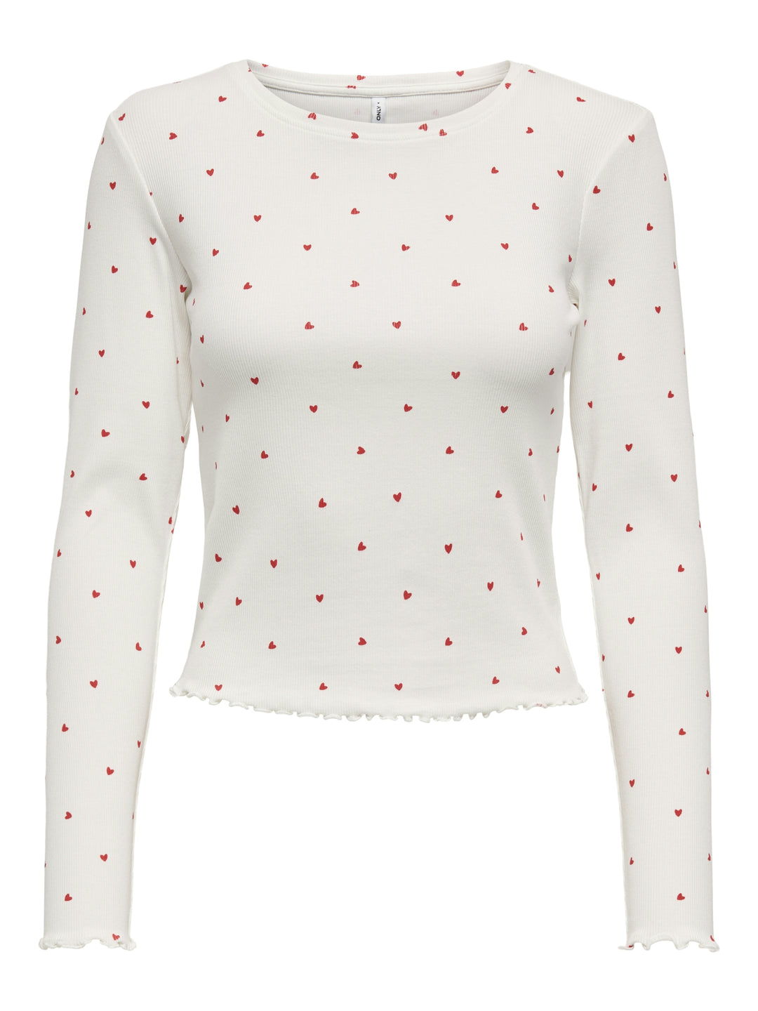 ONLFENJA L/S CROPPED AOP TOP JRS, Cloud Dancer/Little heart barbados 177922014 Bild 1