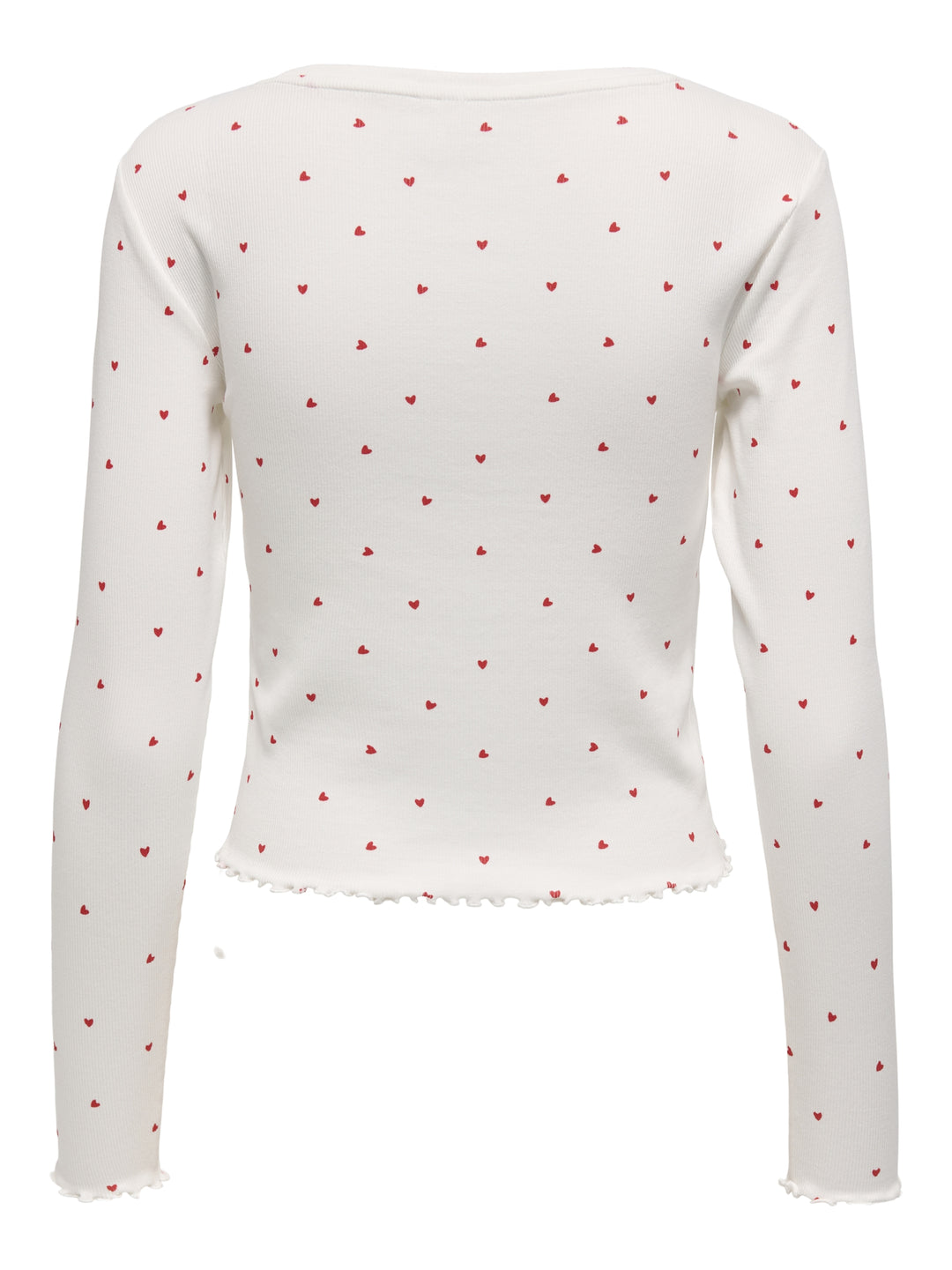 ONLFENJA L/S CROPPED AOP TOP JRS, Cloud Dancer/Little heart barbados 177922014 Bild 2