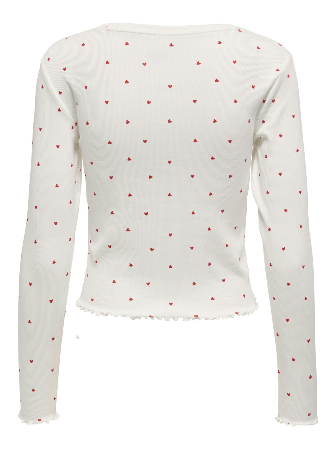 ONLFENJA L/S CROPPED AOP TOP JRS, Cloud Dancer/Little heart barbados 177922014 Bild 2