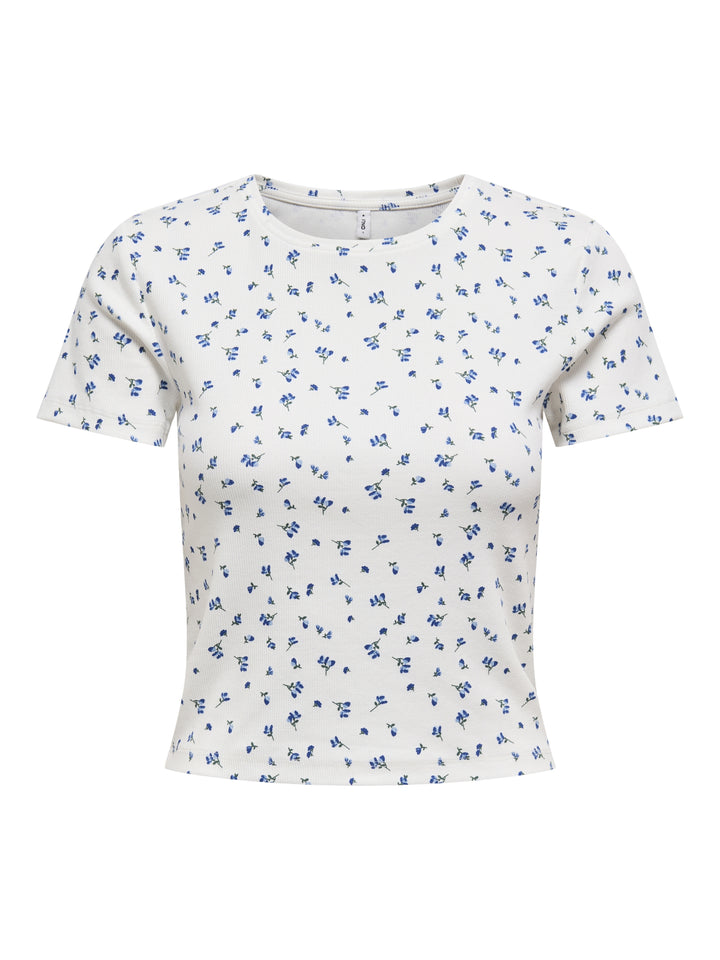 ONLFENJA S/S AOP TOP JRS NOOS, Cloud Dancer/Blue flowers 177922001 Bild 1