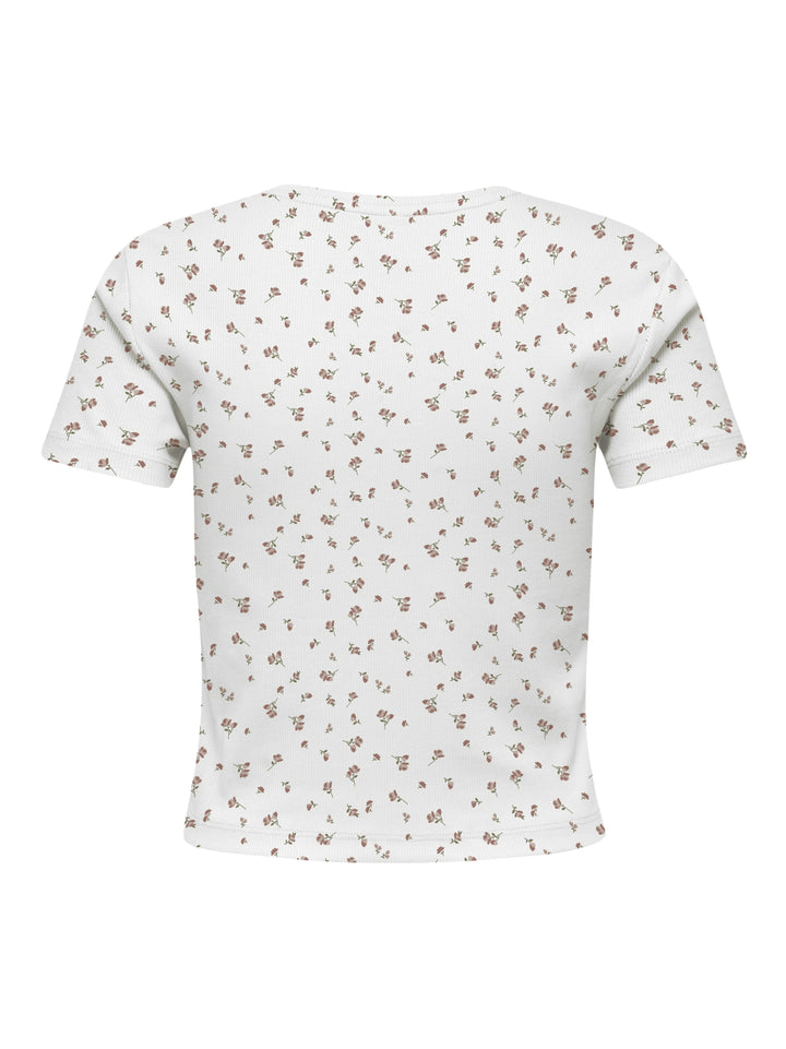 ONLFENJA S/S AOP TOP JRS NOOS, Cloud Dancer/Rose smoke flowers 177922015 Bild 2