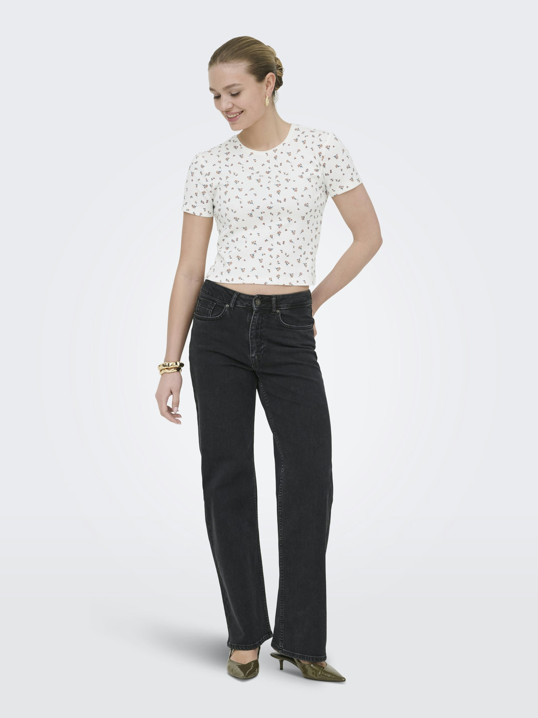 ONLFENJA S/S AOP TOP JRS NOOS, Cloud Dancer/Rose smoke flowers 177922015 Bild 7