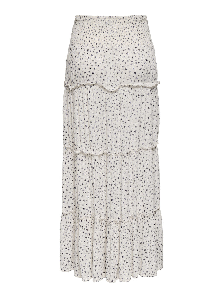 ONLFERNANDA LIFE LAYRED LONG SKIRT, Cloud Dancer/LUKKI BLUE DITSY 177922001 Bild 2