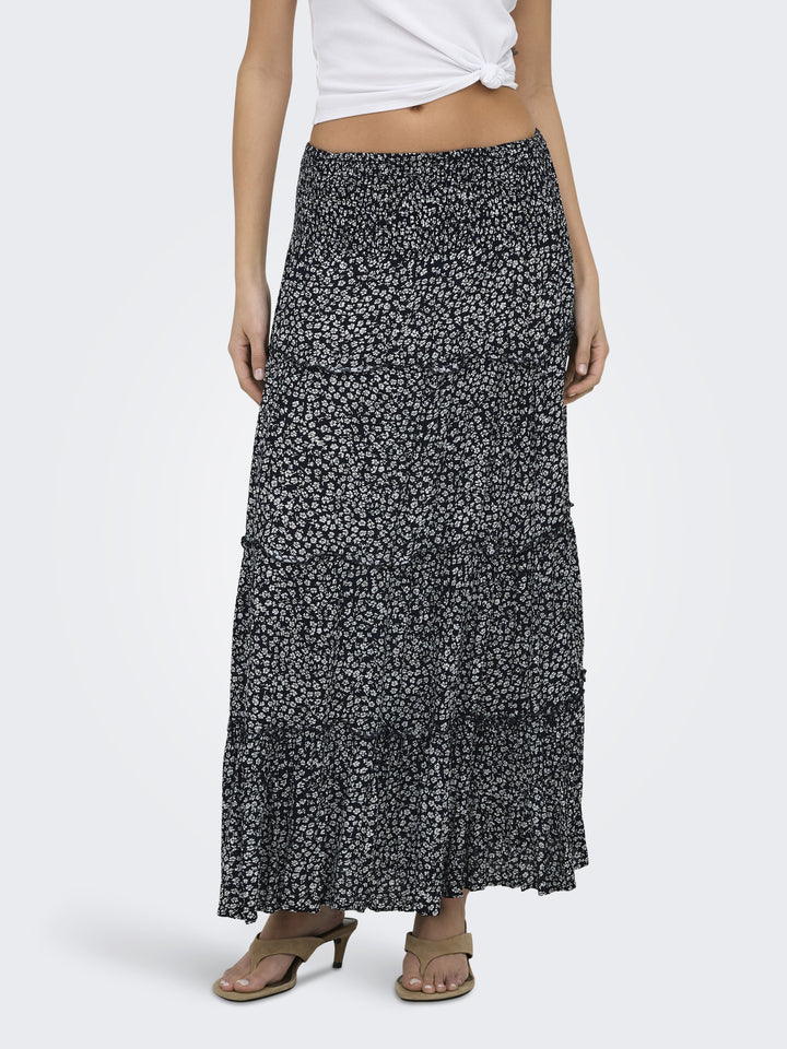 ONLFERNANDA LIFE LAYRED LONG SKIRT, Night Sky/FERNANDA FLOWER 194962002 Bild 4
