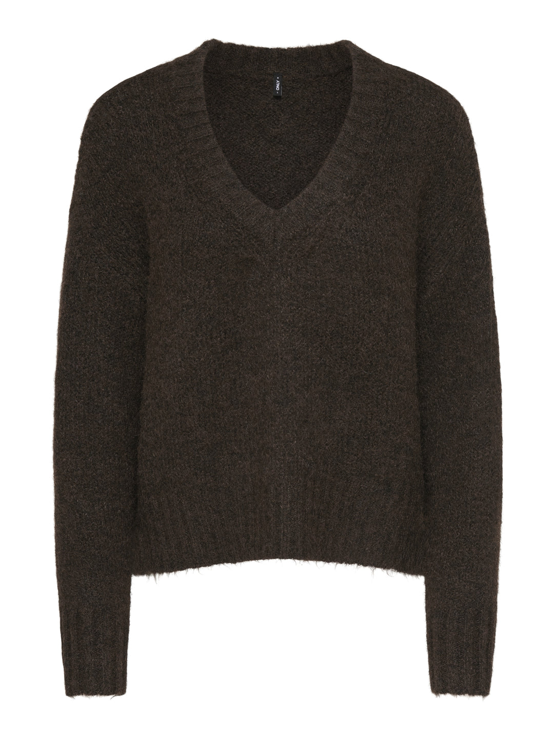 ONLFIONA LS LOOSE V-NECK KNT, Coffee Bean/Melange 237375001 Bild 1