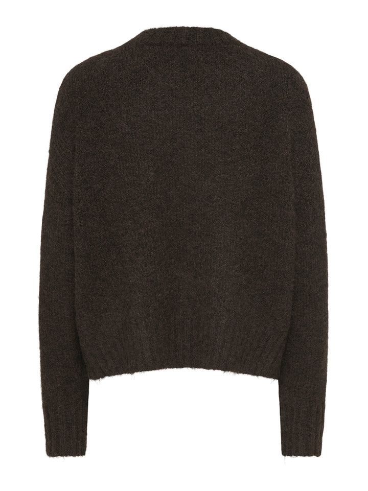 ONLFIONA LS LOOSE V-NECK KNT, Coffee Bean/Melange 237375001 Bild 2
