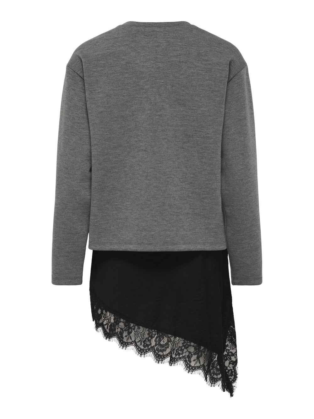 ONLFLAME L/S O-NECK LACE SKIRT SWT, Dark Grey Melange/Black lace skirt 179074001 Bild 2