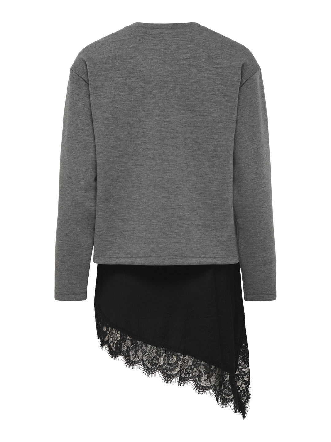 ONLFLAME L/S O-NECK LACE SKIRT SWT, Dark Grey Melange/Black lace skirt 179074001 Bild 2