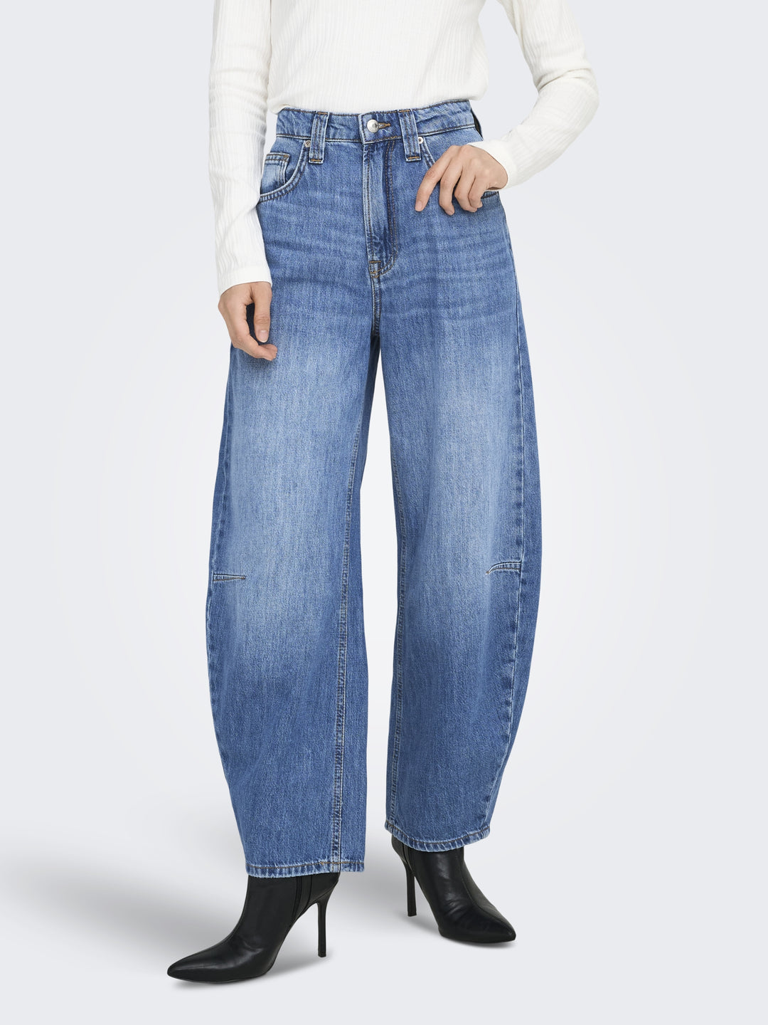 ONLFRANKIE HW ANK BARREL DNM DOT548, Medium Blue Denim 179695 Bild 6