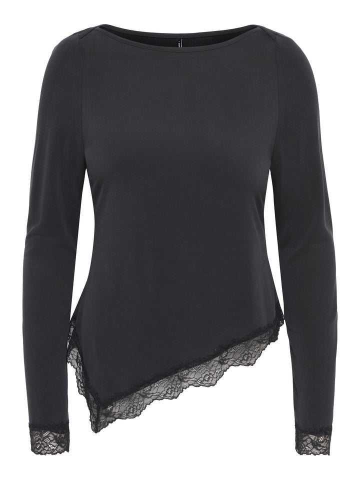 ONLFREE L/S LACE TOP JRS, Black/Black lace 177911001 Bild 1