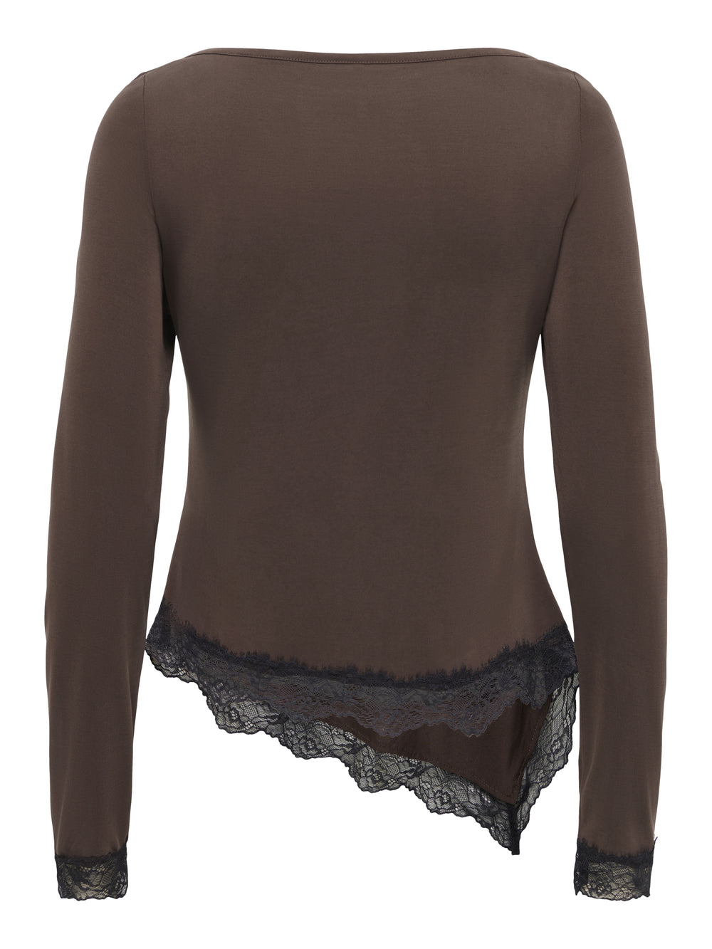 ONLFREE L/S LACE TOP JRS, Coffee Bean/Black lace 237375001 Bild 2