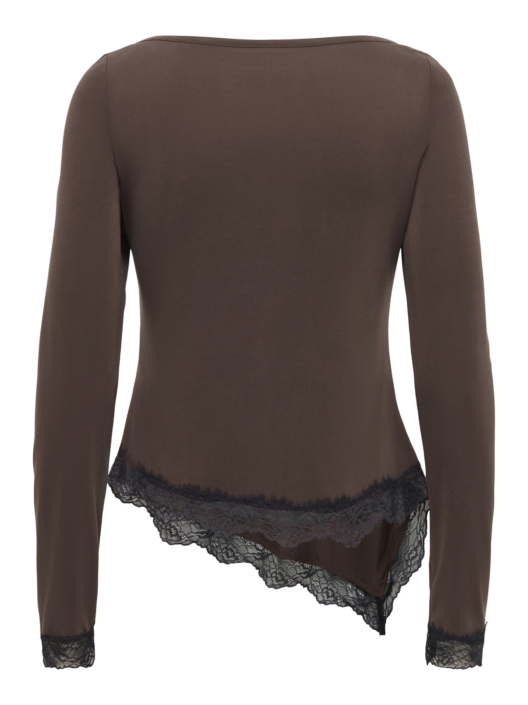 ONLFREE L/S LACE TOP JRS, Coffee Bean/Black lace 237375001 Bild 2