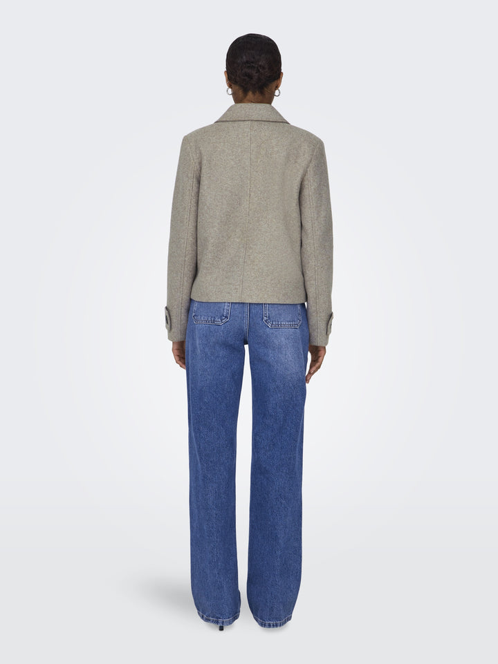 ONLFREJA SHORT DB JACKET OTW NOOS, Mocha Meringue/MELANGE 278275001 Bild 6
