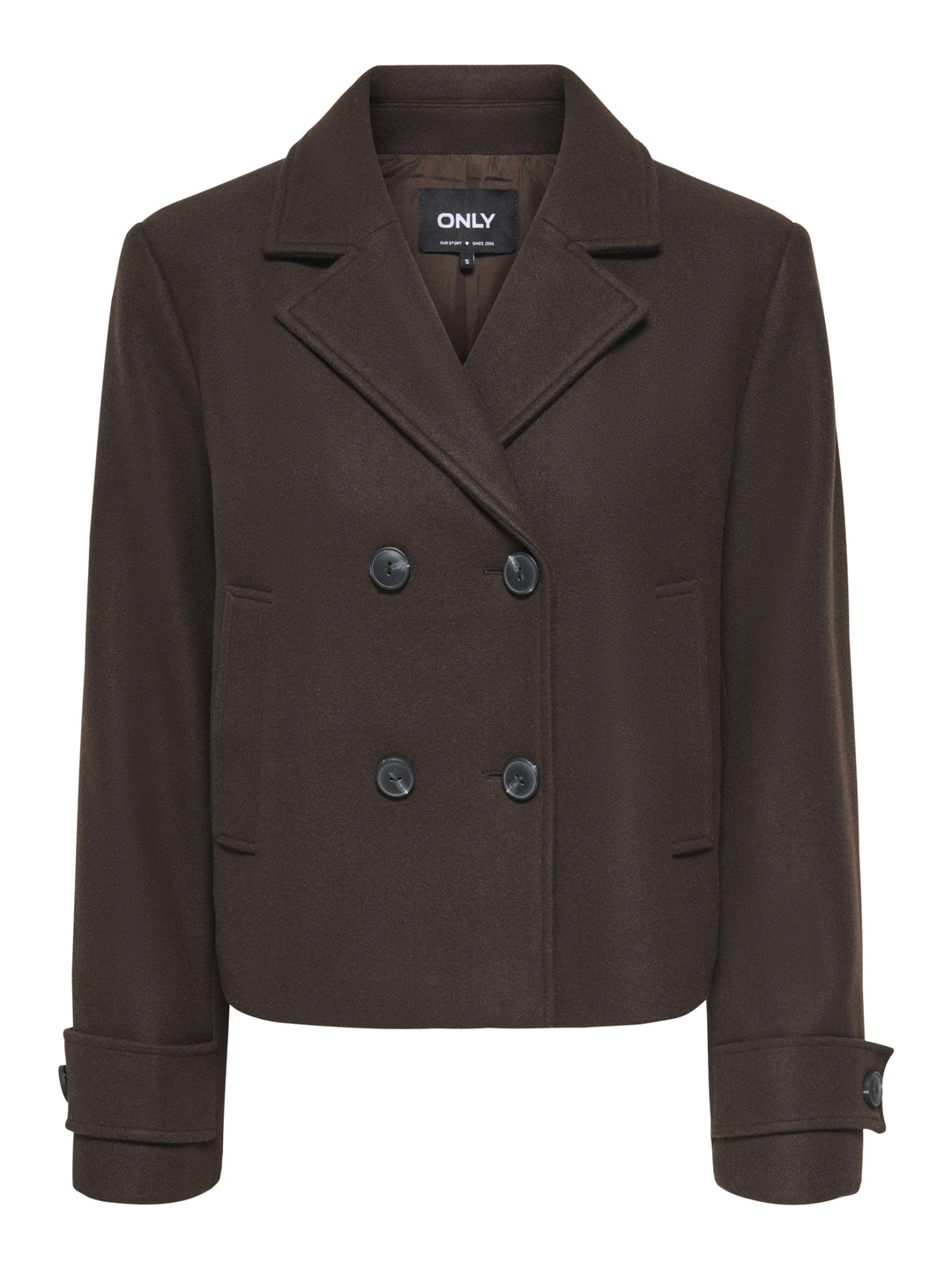 ONLFREJA SHORT DB JACKET OTW NOOS, Hot Fudge/MELANGE 282716001 Bild 1