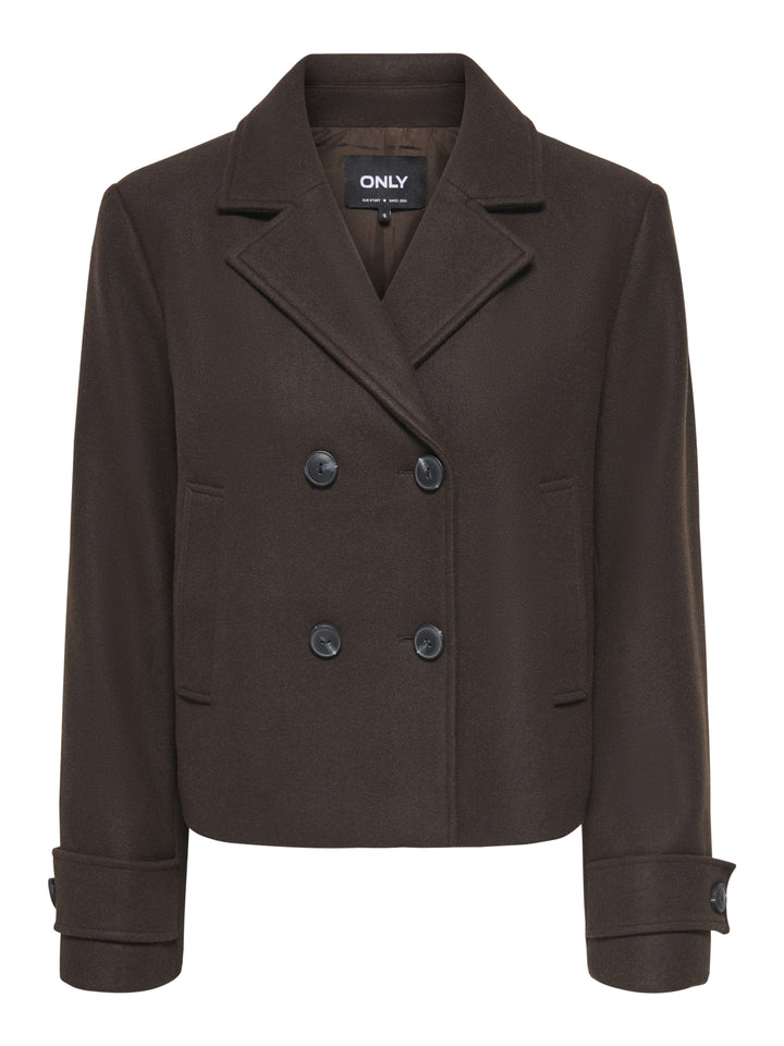 ONLFREJA SHORT DB JACKET OTW NOOS, Hot Fudge/MELANGE 282716001 Bild 1