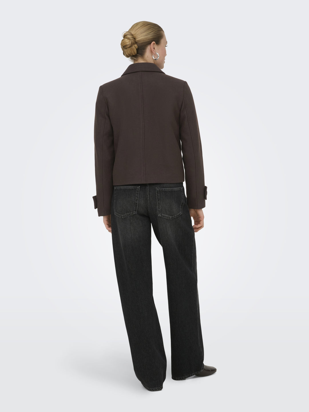 ONLFREJA SHORT DB JACKET OTW NOOS, Hot Fudge/MELANGE 282716001 Bild 5