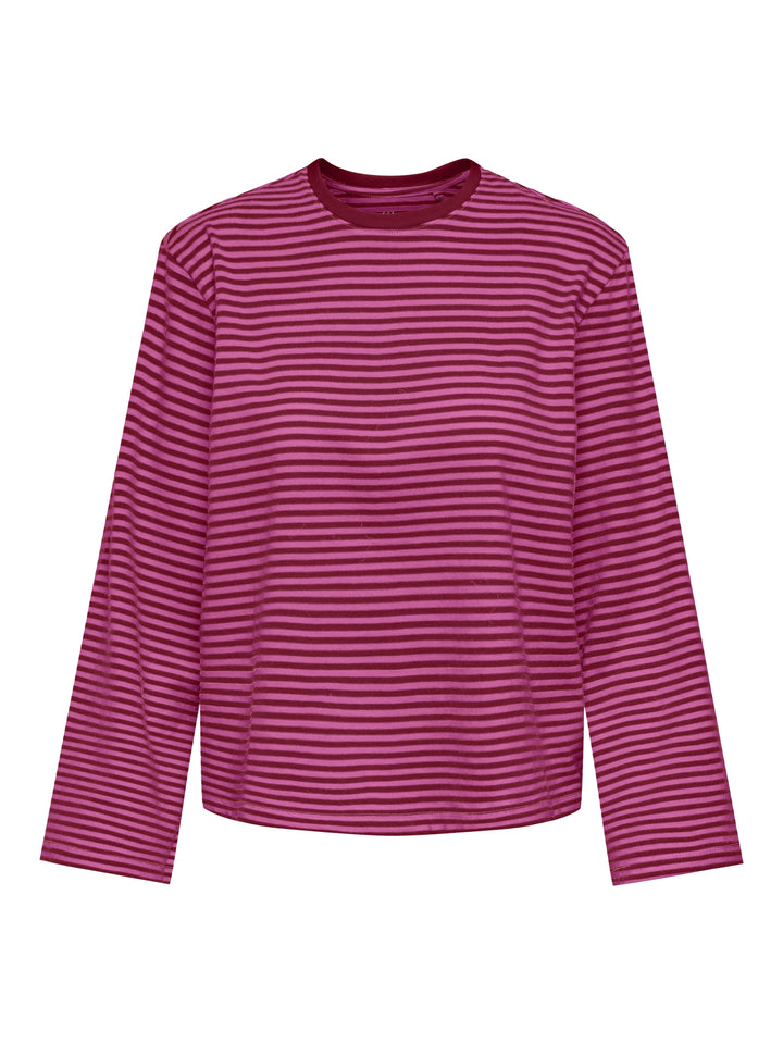 ONLFREJA STRIPE L/S WIDE SLEEVE JRS, Rumba Red/Fiji flower (mel) 213873004 Bild 1