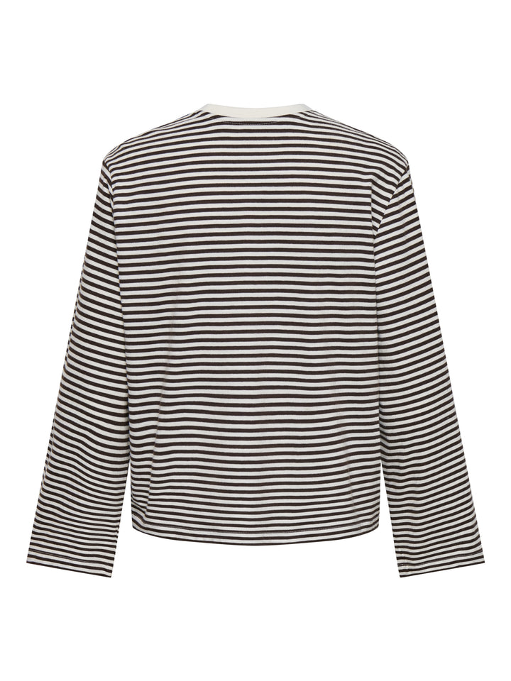 ONLFREJA STRIPE L/S WIDE SLEEVE JRS, Coffee Bean/Cloud dancer (mel) 237375002 Bild 2