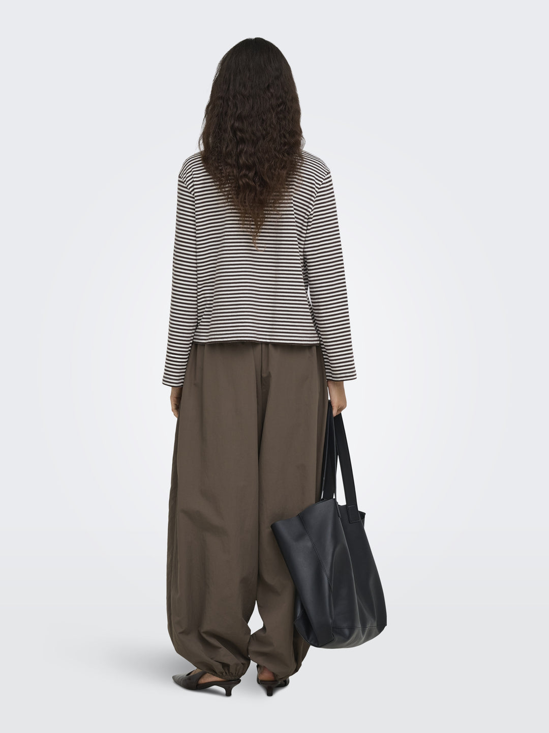 ONLFREJA STRIPE L/S WIDE SLEEVE JRS, Coffee Bean/Cloud dancer (mel) 237375002 Bild 7
