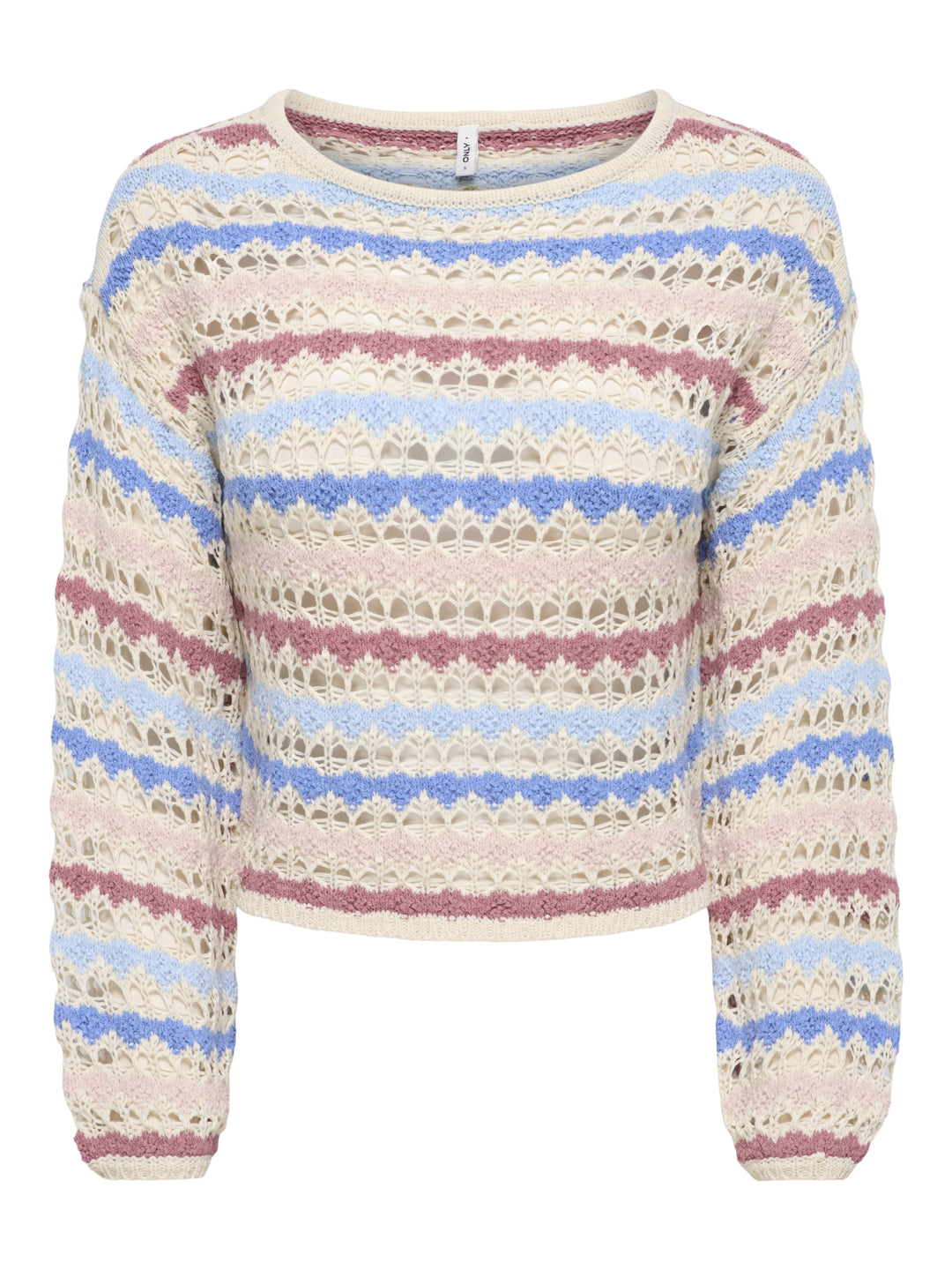 ONLGEENA LS O-NECK PATTERN LOOSE CC, Birch/Dusty R/Serpia R/Cornflower B 180083001 Bild 1