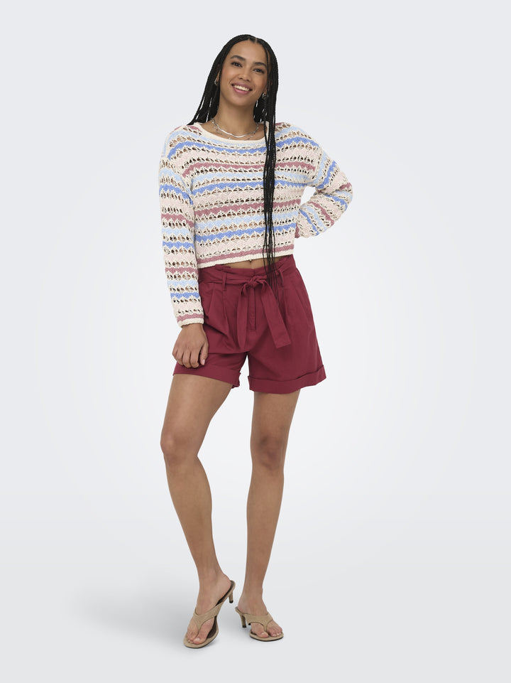 ONLGEENA LS O-NECK PATTERN LOOSE CC, Birch/Dusty R/Serpia R/Cornflower B 180083001 Bild 5