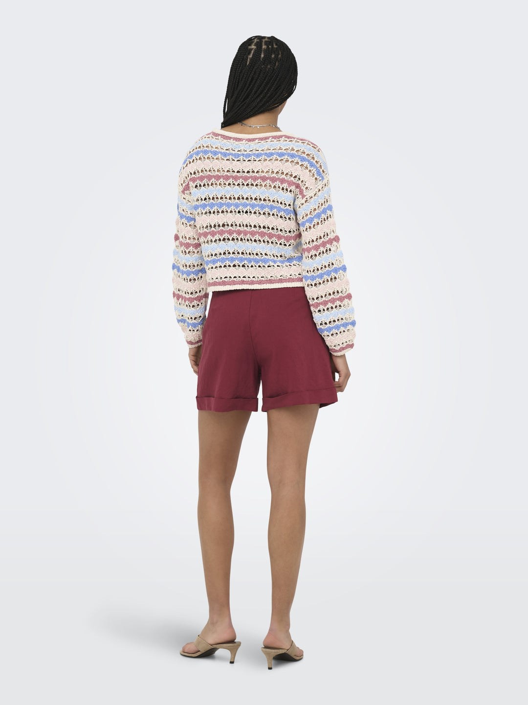 ONLGEENA LS O-NECK PATTERN LOOSE CC, Birch/Dusty R/Serpia R/Cornflower B 180083001 Bild 7