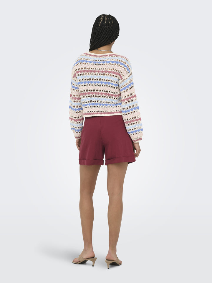 ONLGEENA LS O-NECK PATTERN LOOSE CC, Birch/Dusty R/Serpia R/Cornflower B 180083001 Bild 7