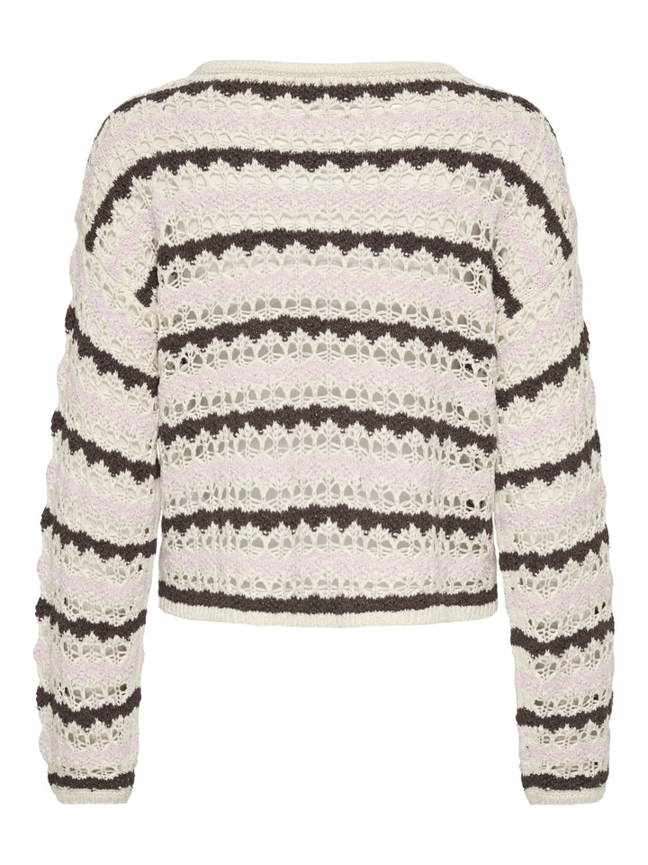 ONLGEENA LS O-NECK PATTERN LOOSE CC, Birch/Pale L/Chocolate M 180083002 Bild 2