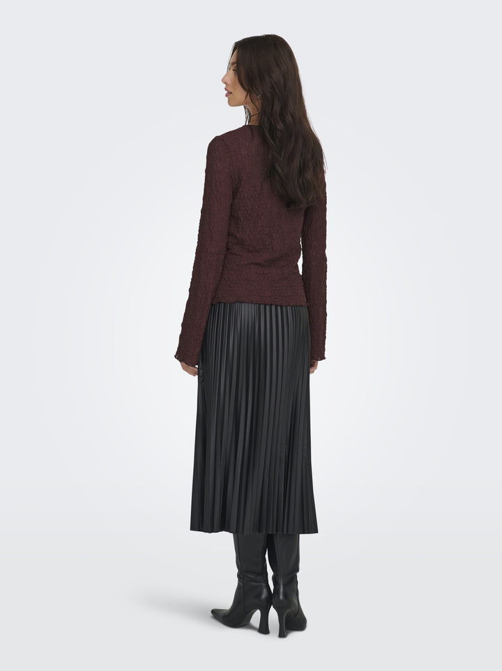 ONLGIAVANNA L/S TOP JRS, Decadent Chocolate 215570 Bild 3
