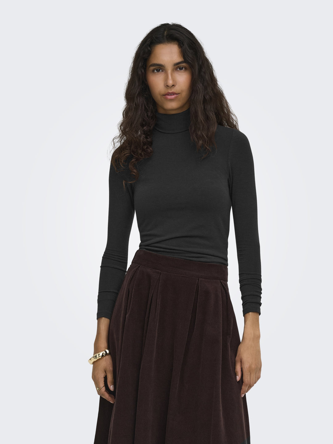 ONLGLAMOUR L/S ROLL-NECK TOP JRS NO, Black 177911 Bild 3