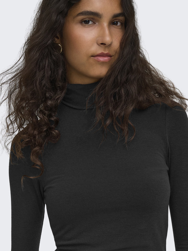 ONLGLAMOUR L/S ROLL-NECK TOP JRS NO, Black 177911 Bild 7
