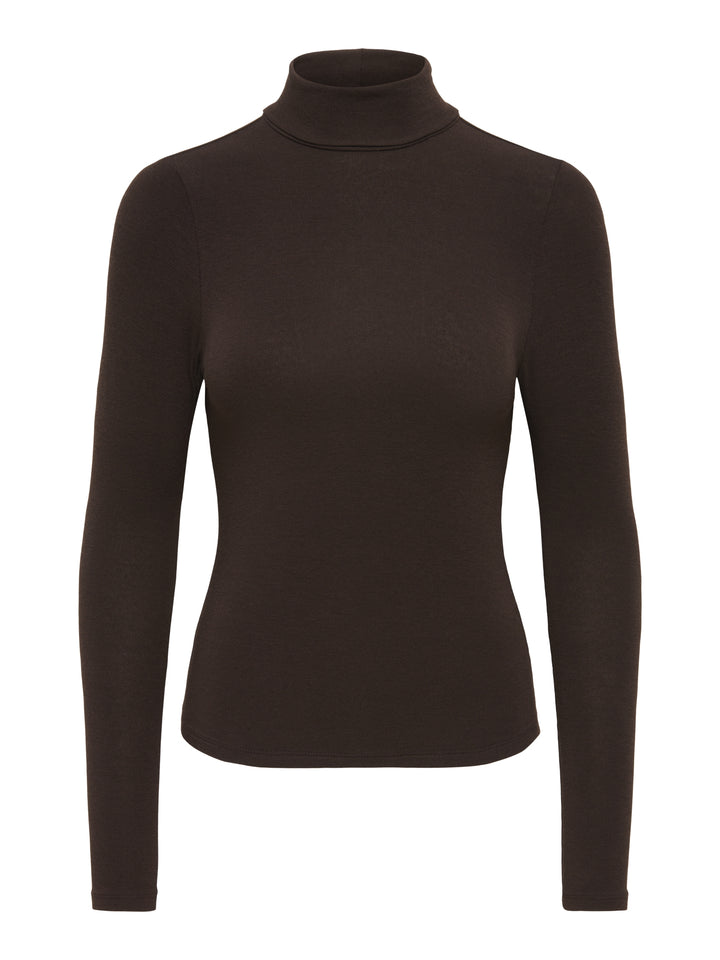 ONLGLAMOUR L/S ROLL-NECK TOP JRS NO, Black Coffee 177943 Bild 1