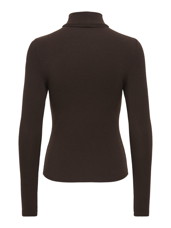 ONLGLAMOUR L/S ROLL-NECK TOP JRS NO, Black Coffee 177943 Bild 2
