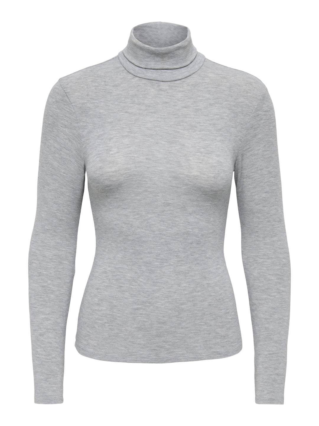 ONLGLAMOUR L/S ROLL-NECK TOP JRS NO, Light Grey Melange 179073 Bild 1