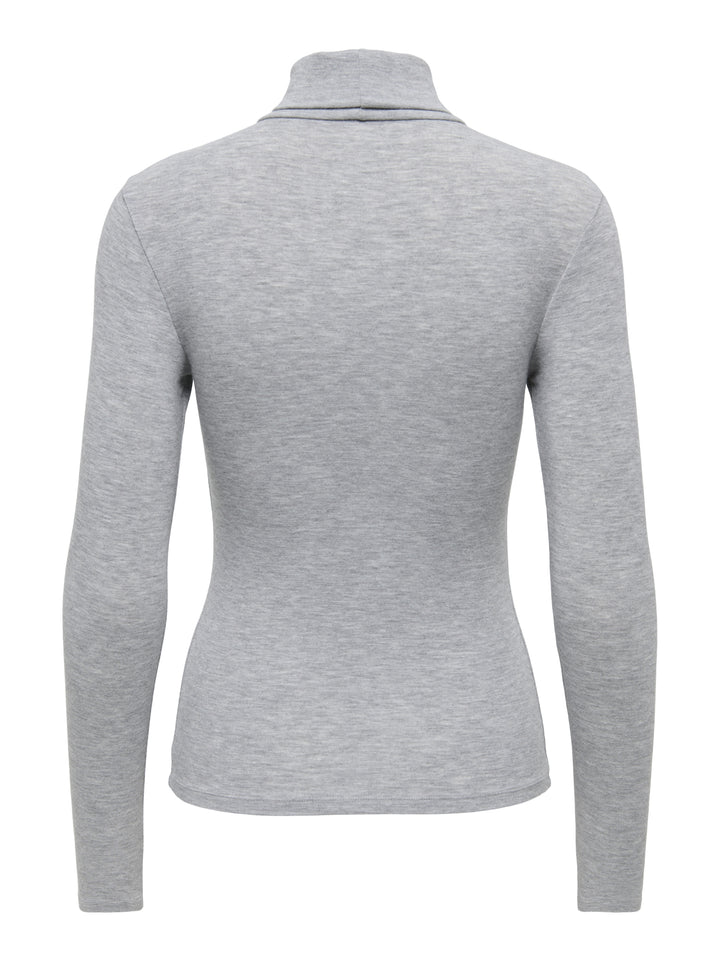 ONLGLAMOUR L/S ROLL-NECK TOP JRS NO, Light Grey Melange 179073 Bild 2