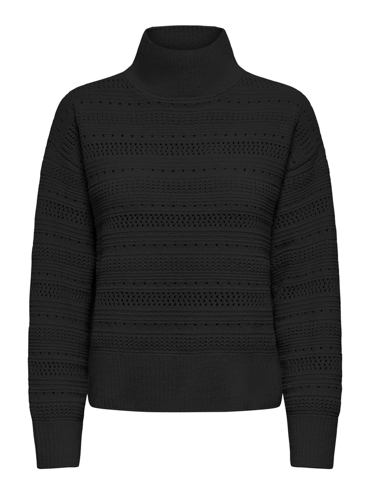 ONLGLOBE LS PATTERN HIGHNECK BF KNT, Black 177911 Bild 1