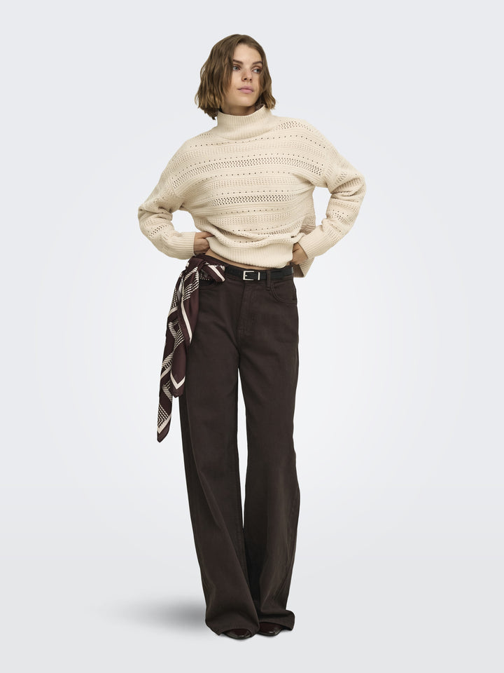 ONLGLOBE LS PATTERN HIGHNECK BF KNT, Birch 180083 Bild 5