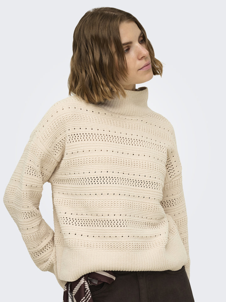 ONLGLOBE LS PATTERN HIGHNECK BF KNT, Birch 180083 Bild 6