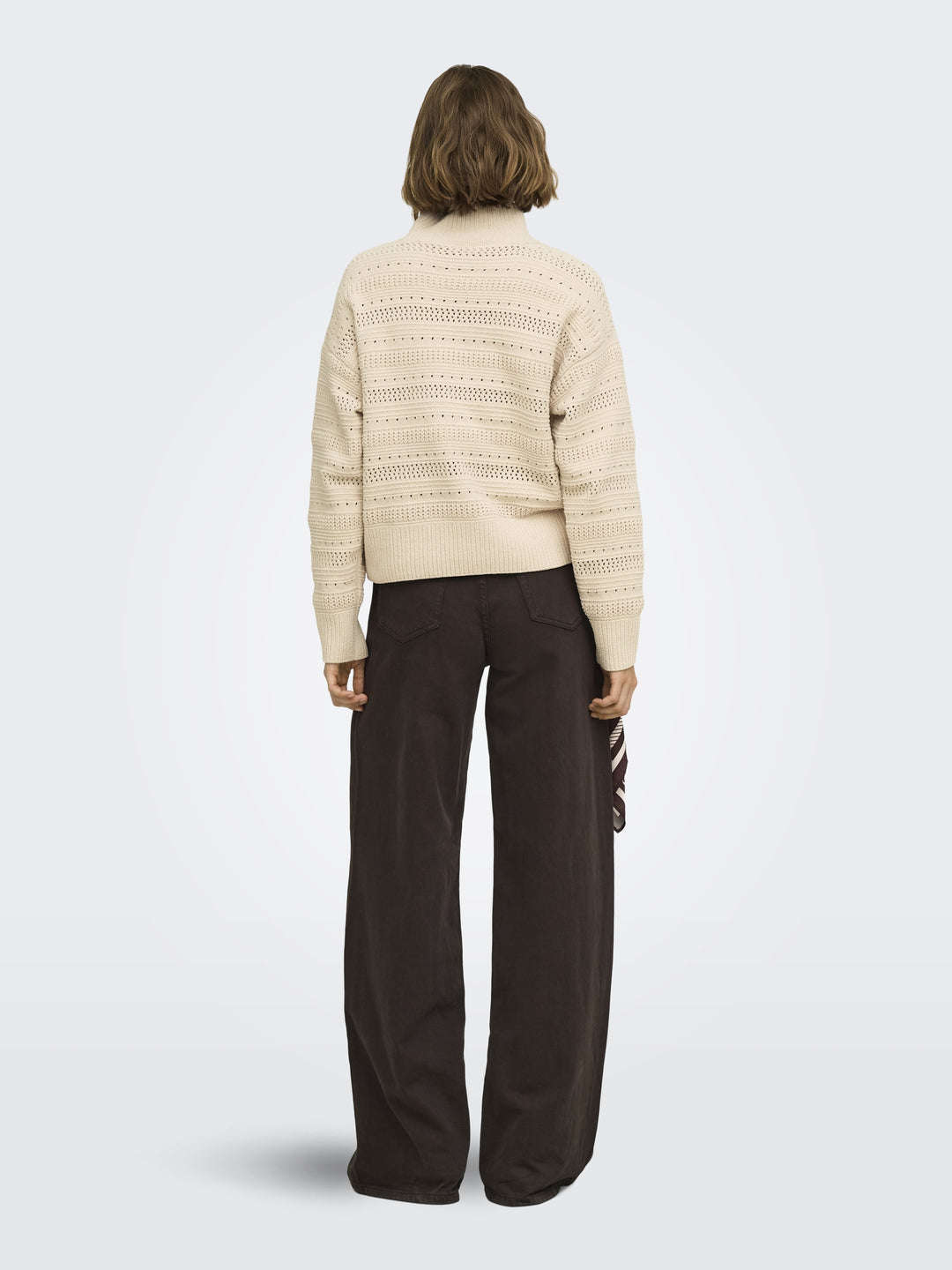 ONLGLOBE LS PATTERN HIGHNECK BF KNT, Birch 180083 Bild 8