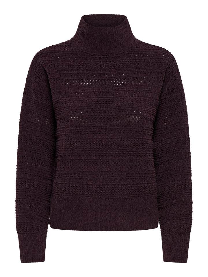 ONLGLOBE LS PATTERN HIGHNECK BF KNT, Fudge 184723 Bild 1