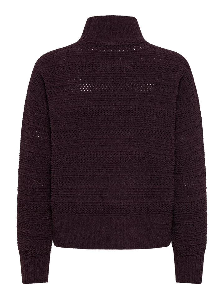 ONLGLOBE LS PATTERN HIGHNECK BF KNT, Fudge 184723 Bild 3