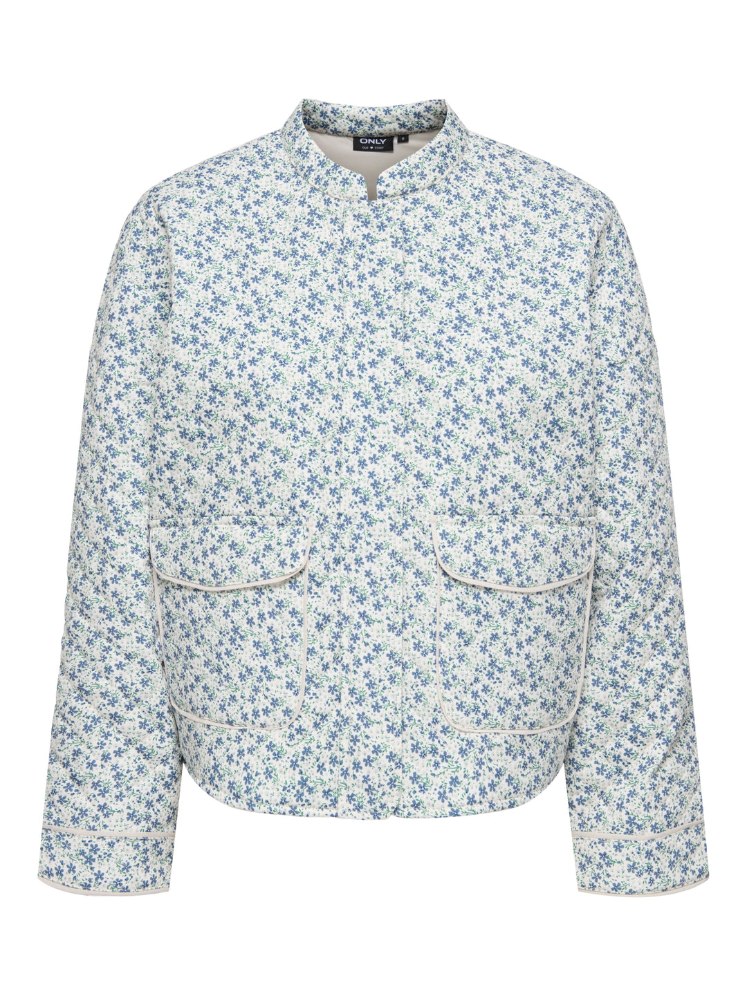 ONLHALLIE QUILTED JACKET OTW NOOS, Cloud Dancer/BLUE DITSY 177922011 Bild 1