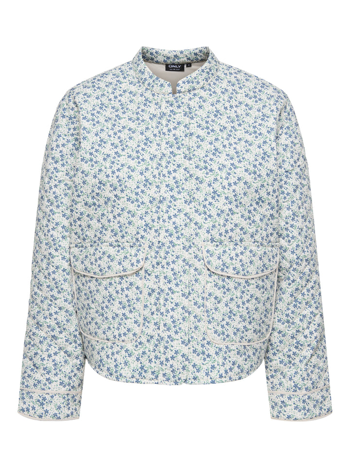 ONLHALLIE QUILTED JACKET OTW NOOS, Cloud Dancer/BLUE DITSY 177922011 Bild 1