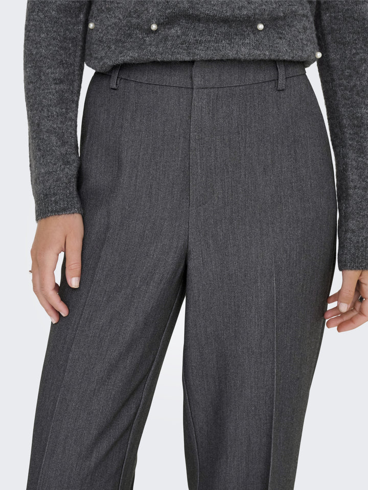 ONLHATTIE-LANA HW W MEL PANT TLR NO, Dark Grey Melange 179074 Bild 3