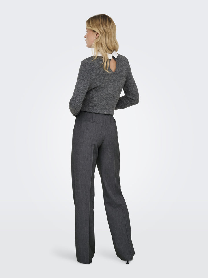 ONLHATTIE-LANA HW W MEL PANT TLR NO, Dark Grey Melange 179074 Bild 4