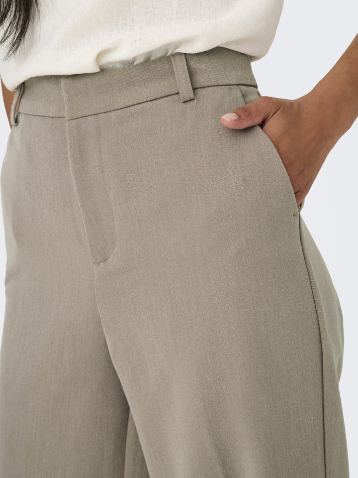 ONLHATTIE-LANA HW W MEL PANT TLR NO, Taupe Gray/MELANGE 198930001 Bild 3