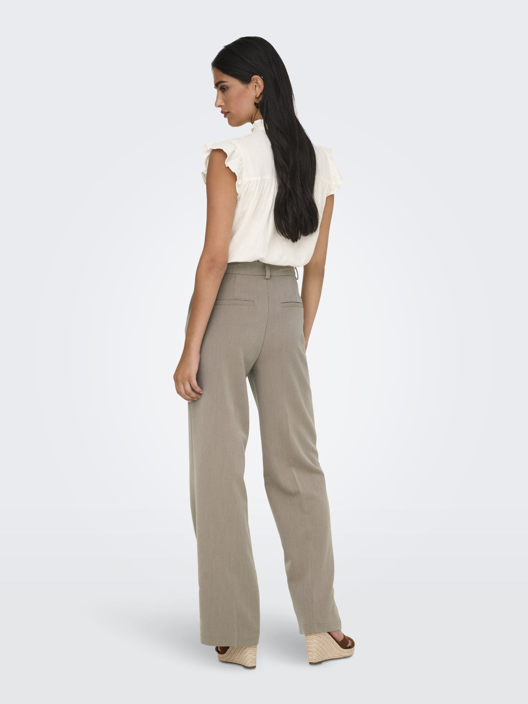 ONLHATTIE-LANA HW W MEL PANT TLR NO, Taupe Gray/MELANGE 198930001 Bild 6