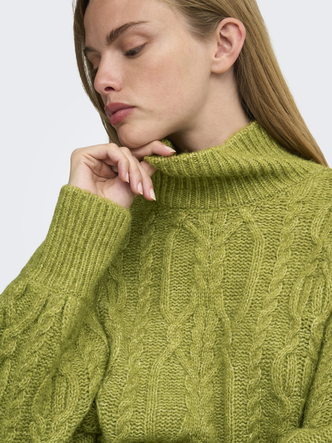 ONLHILDE LS SHORT CABLE KNT, Cardamom Seed/Melange 301962001 Bild 3