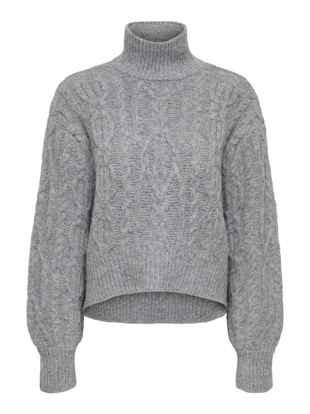ONLHILDE LS SHORT CABLE KNT, Medium Grey Melange 179075 Bild 1